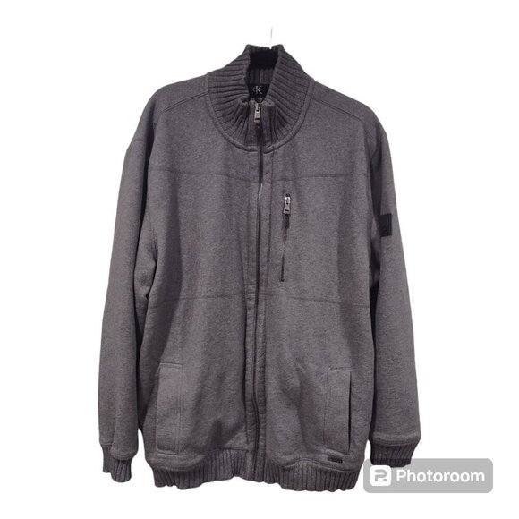 Calvin Klein Men's Grey Zip Up Sweater Size XL - Picture 1 of 8